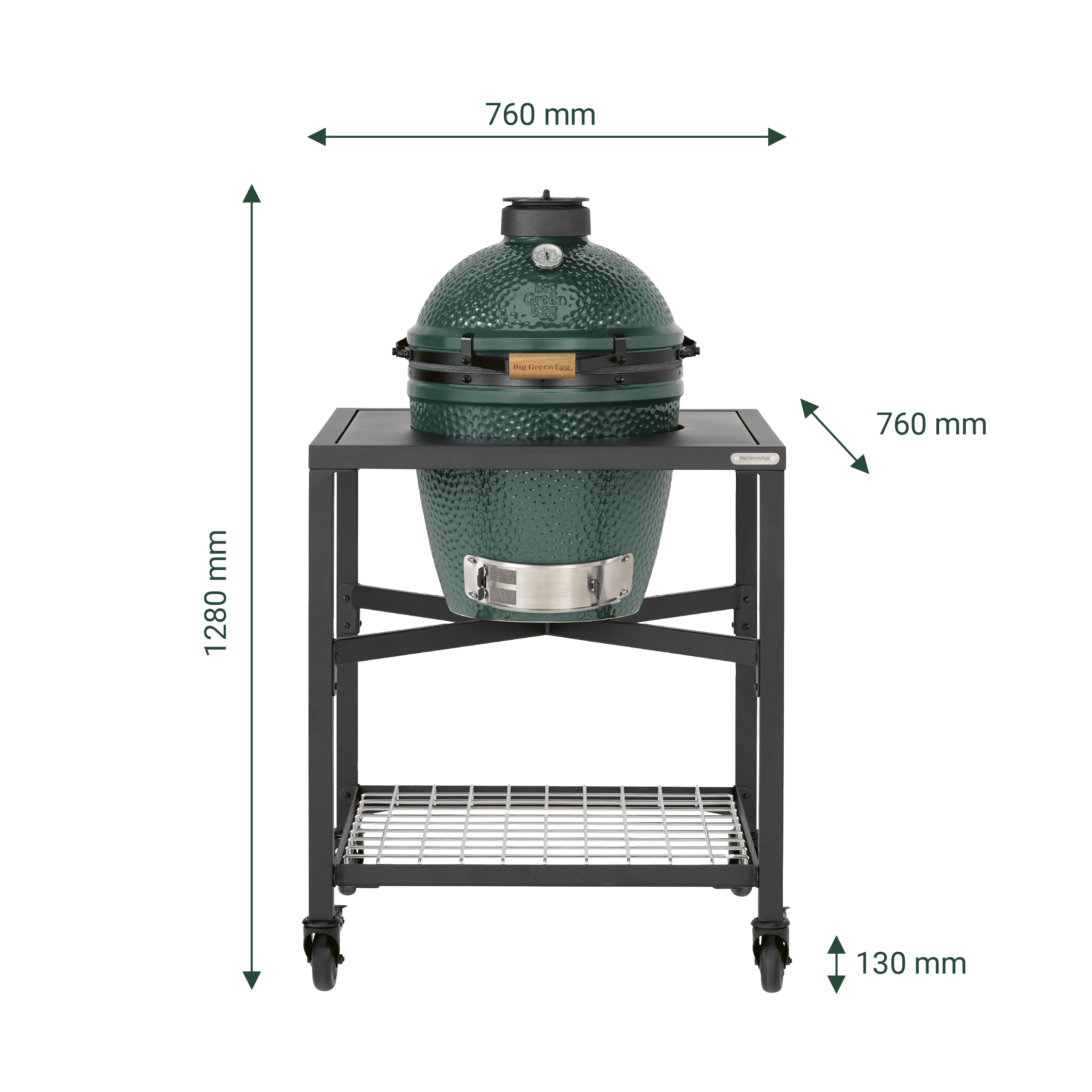 Pack Big Green Egg MEDIUM sur table modulaire