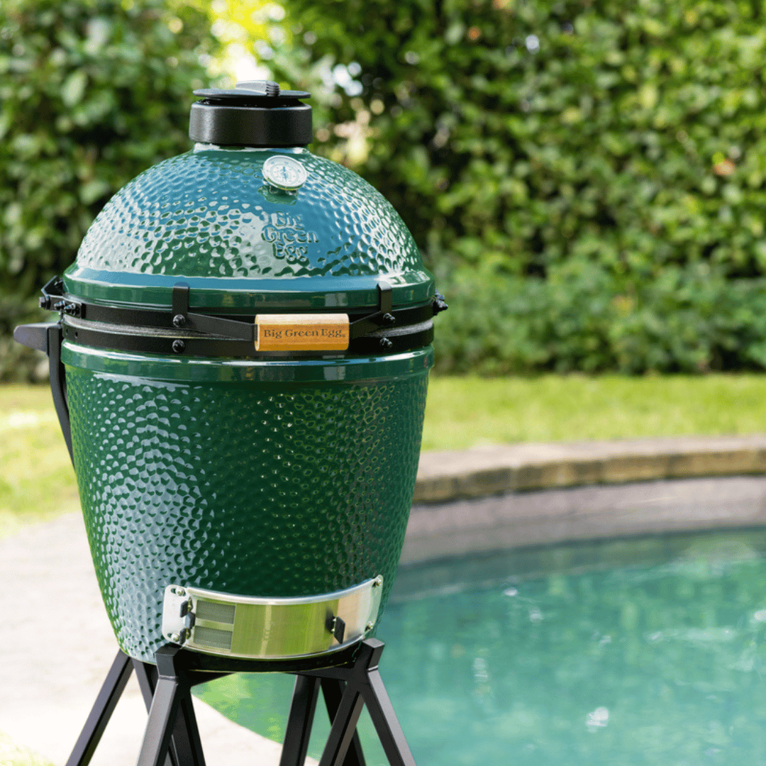 Pack Big Green Egg MEDIUM sur chariot à roulettes