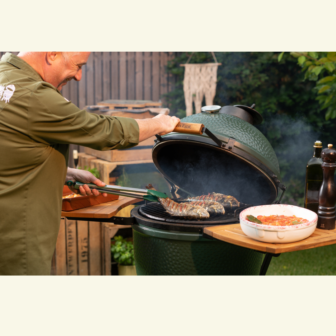 PROMO - Big Green Egg LARGE sur chariot + étagères OFFERTES