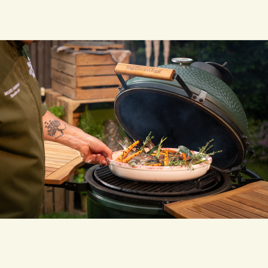 PROMO - Big Green Egg LARGE sur chariot + étagères OFFERTES