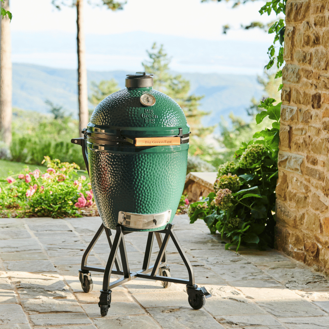 Pack Big Green Egg LARGE sur chariot à roulettes