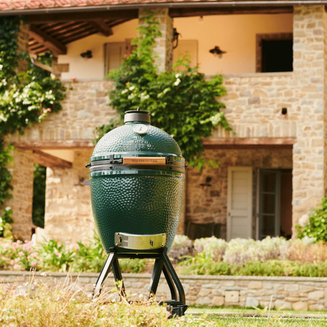 Pack Big Green Egg LARGE sur chariot à roulettes