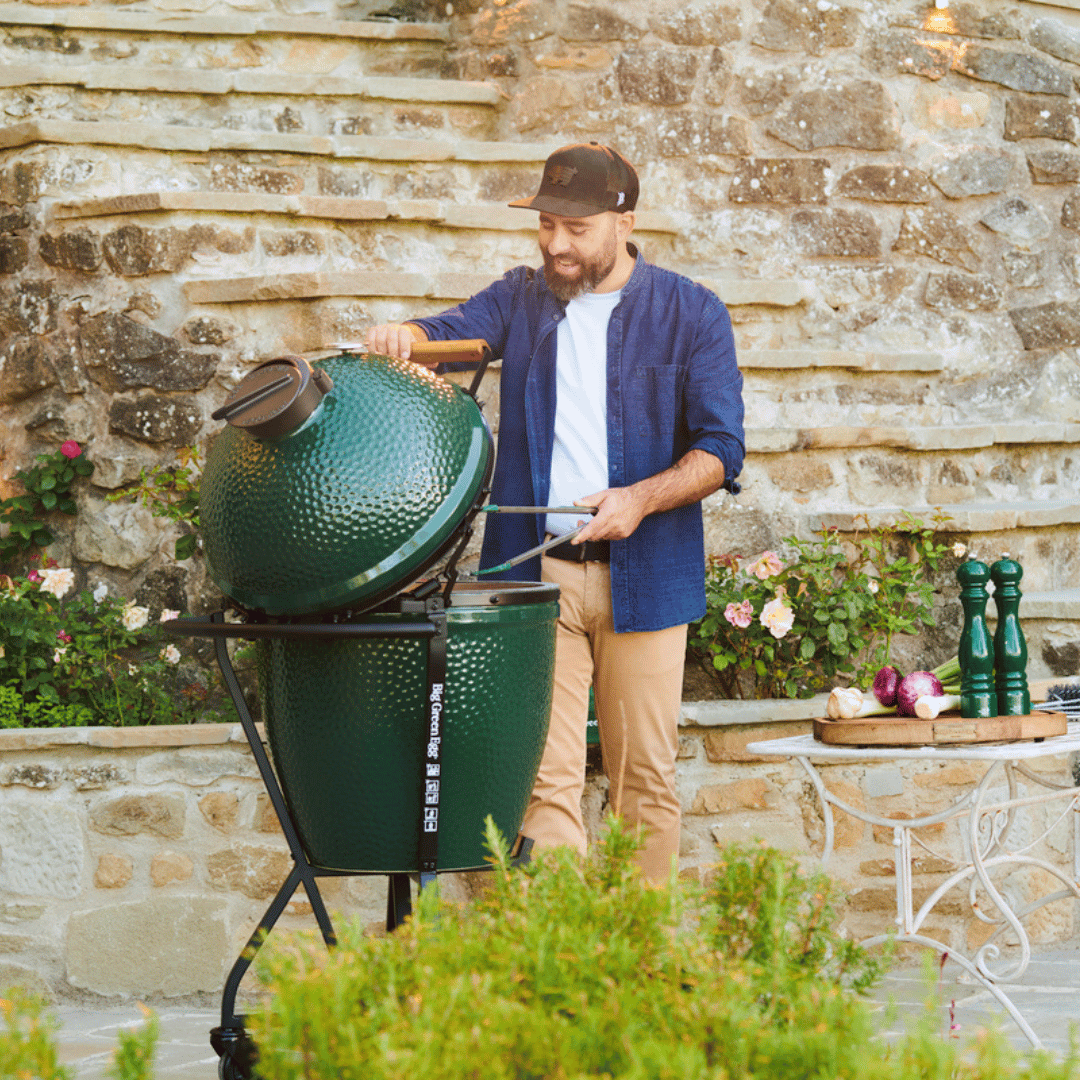 Pack Big Green Egg LARGE sur chariot à roulettes