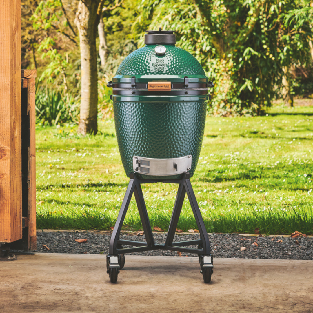 Pack Big Green Egg MEDIUM sur chariot à roulettes