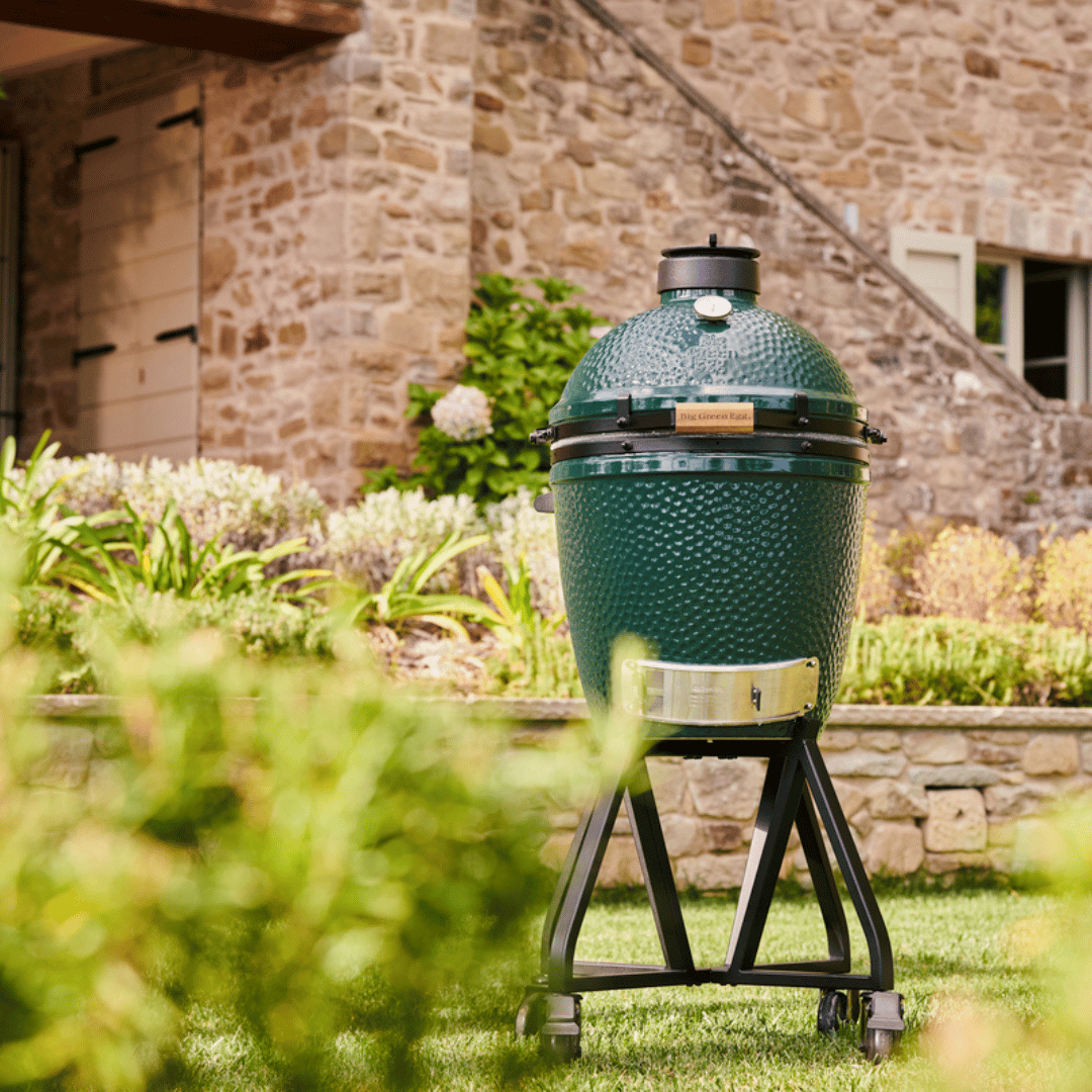 Pack Big Green Egg MEDIUM sur chariot à roulettes