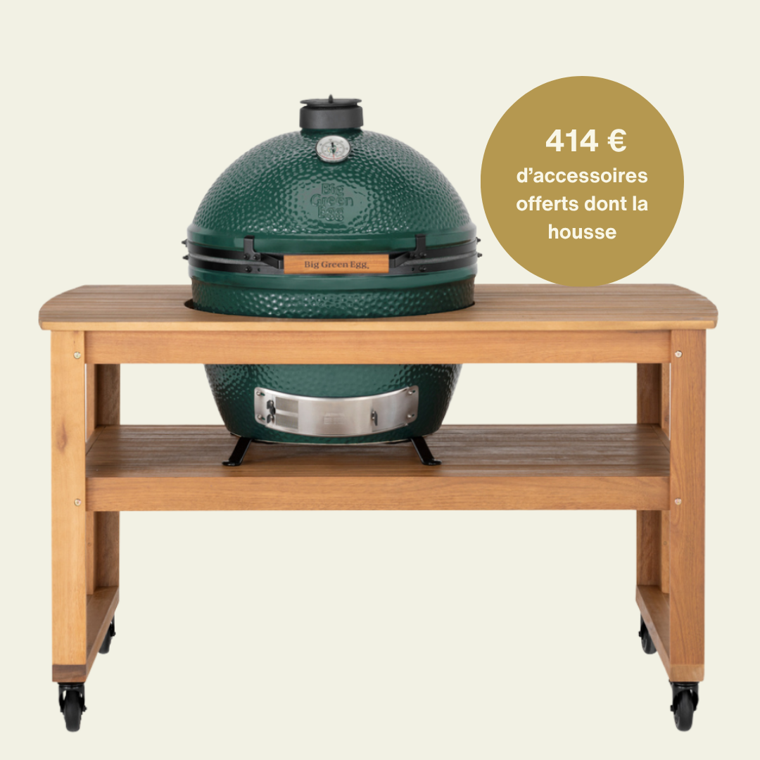 PROMO - Big Green Egg XL sur table eucalyptus