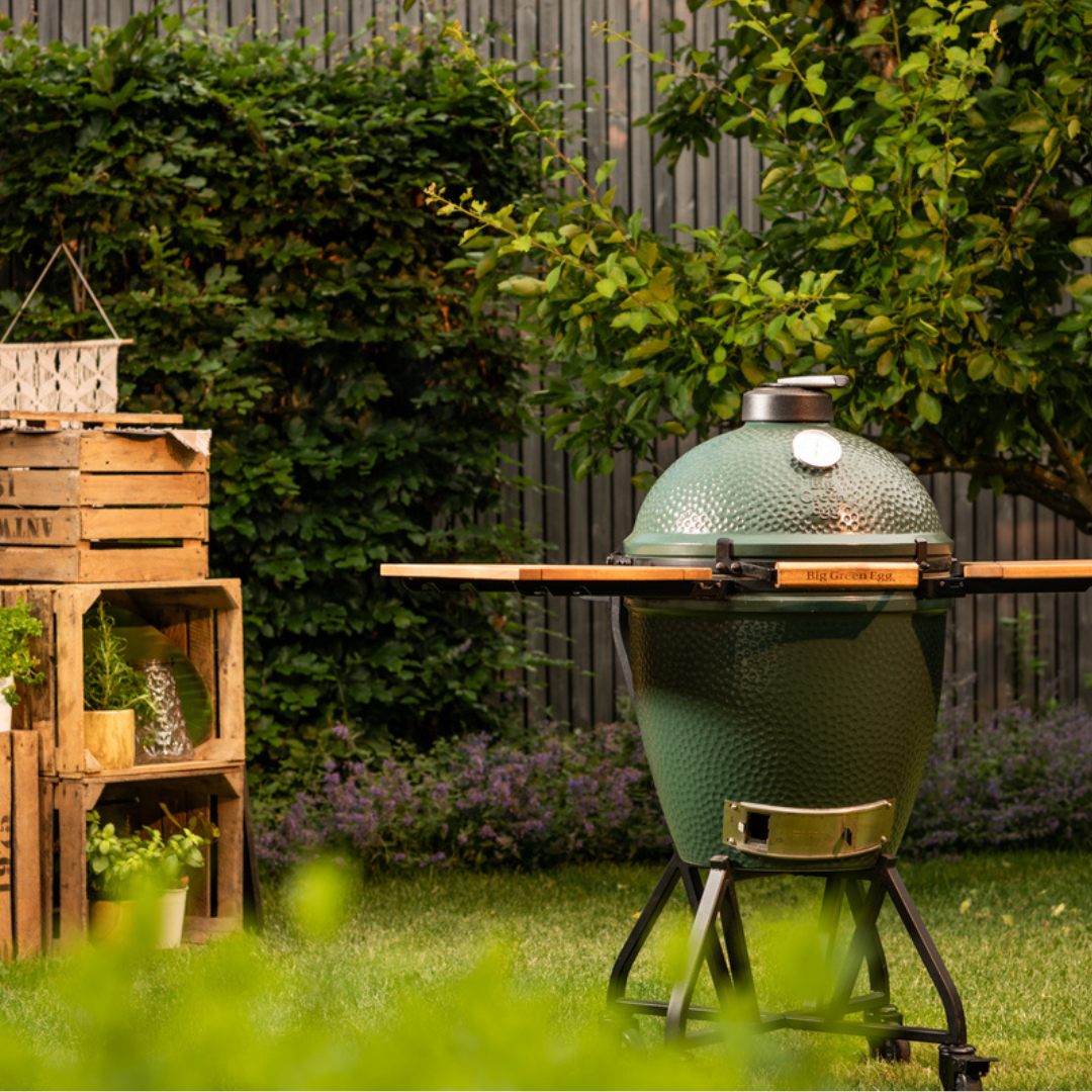 PROMO - Big Green Egg LARGE sur chariot + étagères OFFERTES