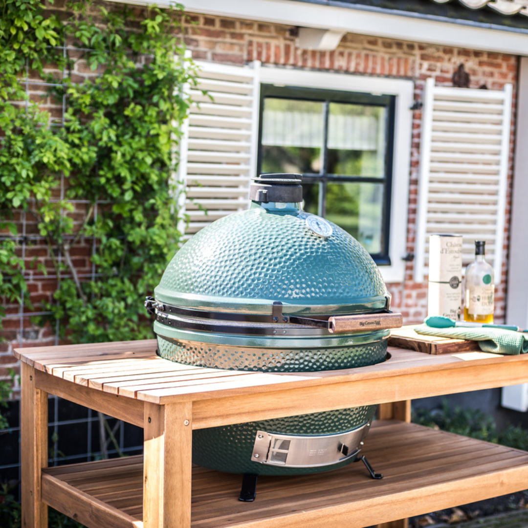 Pack Big Green Egg XL sur table eucalyptus