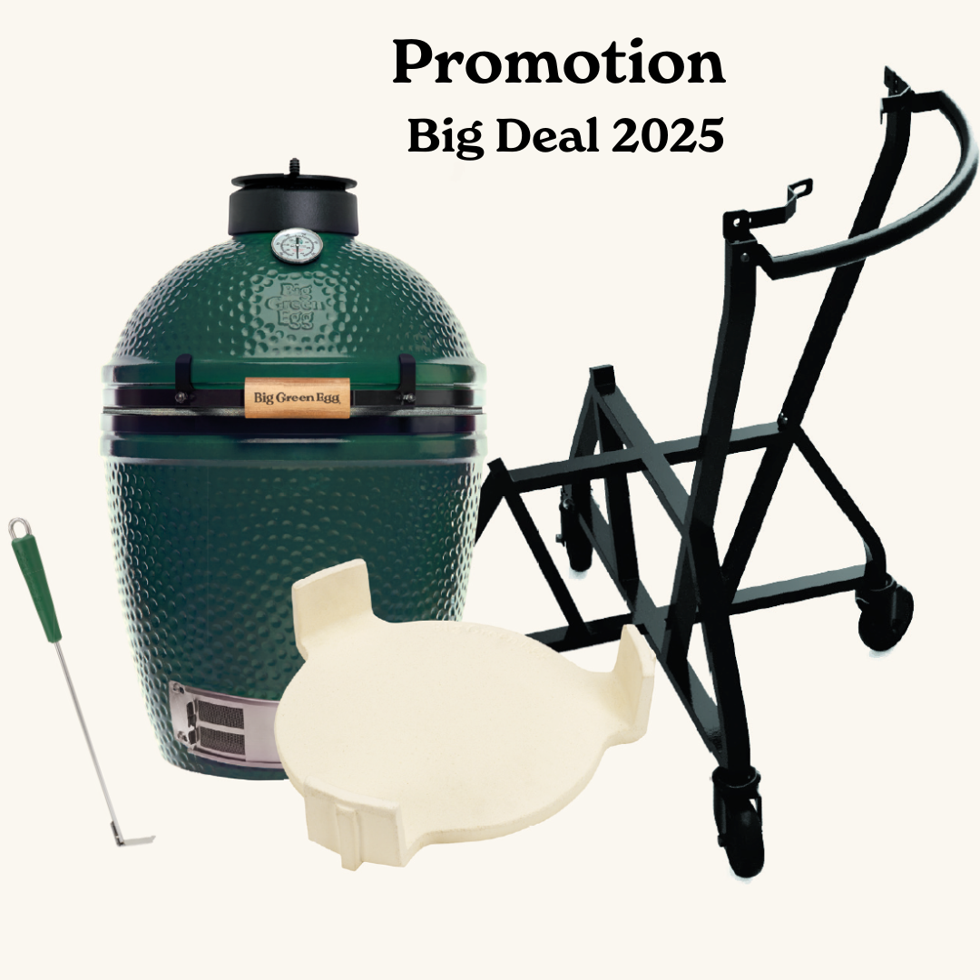 Big Green Egg MEDIUM avec chariot - Pack Promo