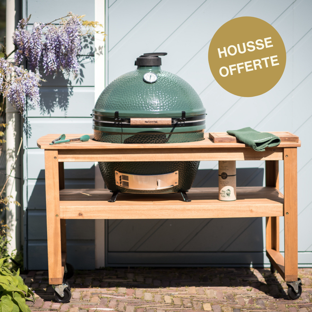 Pack Big Green Egg XL sur table eucalyptus