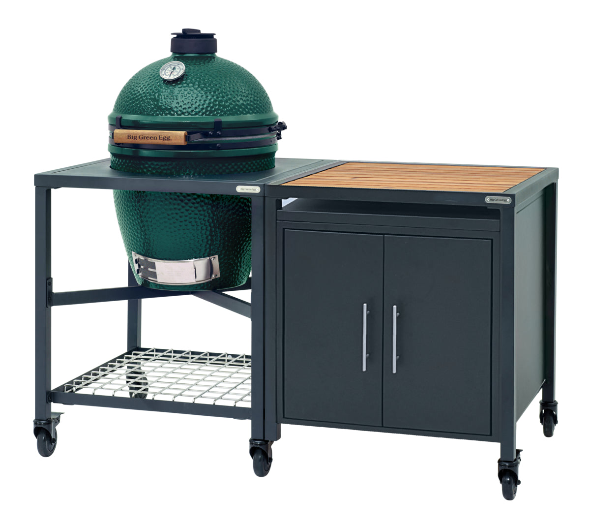 Pack Big Green Egg sur table modulaire et son meuble placard