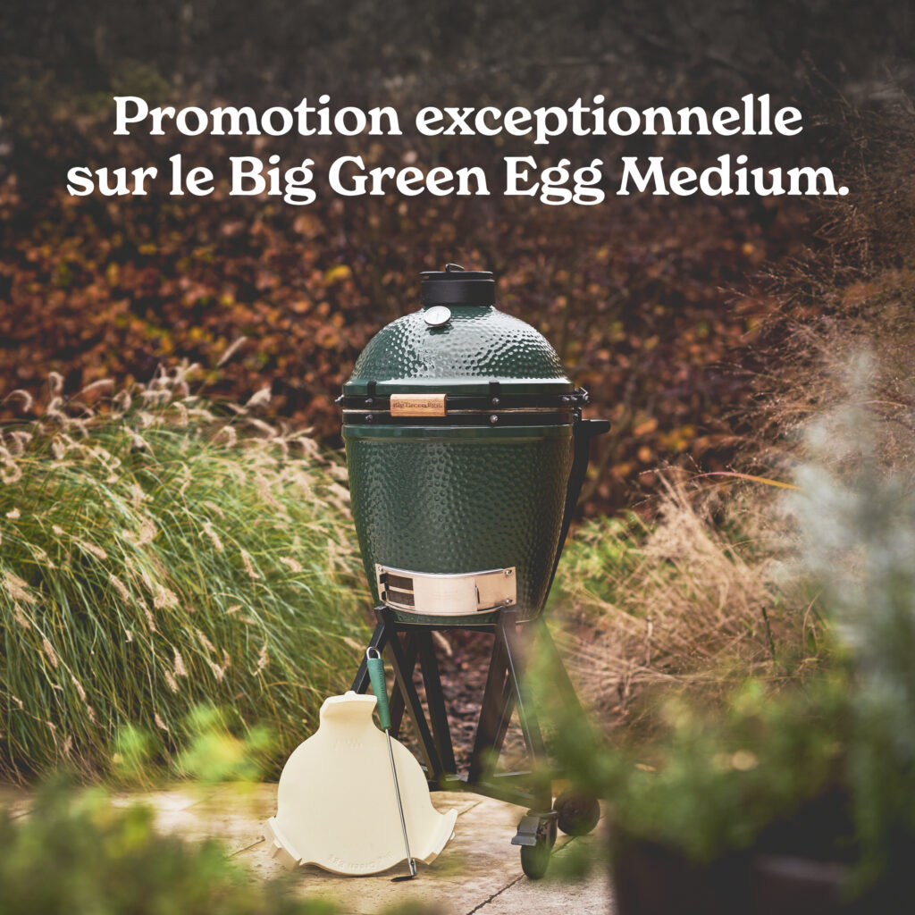 Big Green Egg MEDIUM avec chariot - Promotion  2025