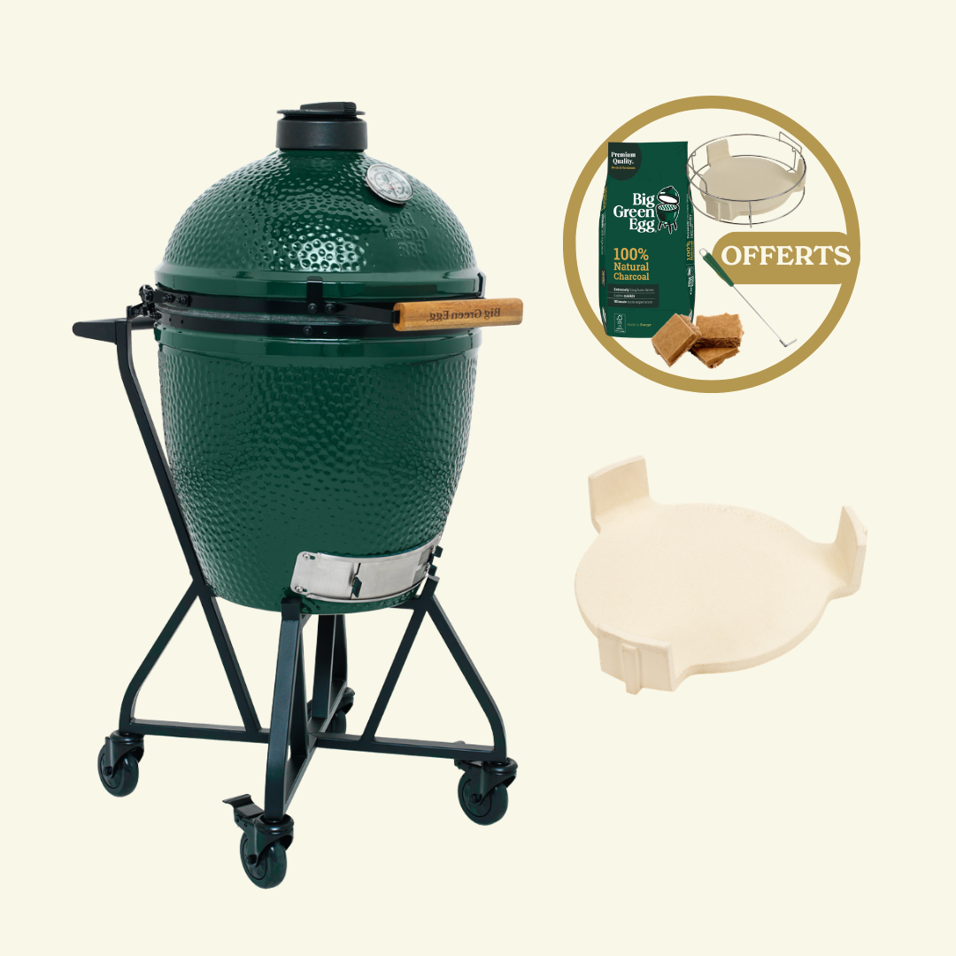 Pack Big Green Egg LARGE sur chariot à roulettes