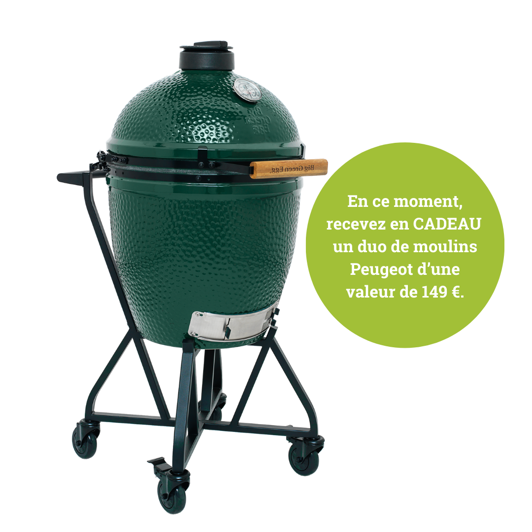 Pack Big Green Egg LARGE sur chariot à roulettes