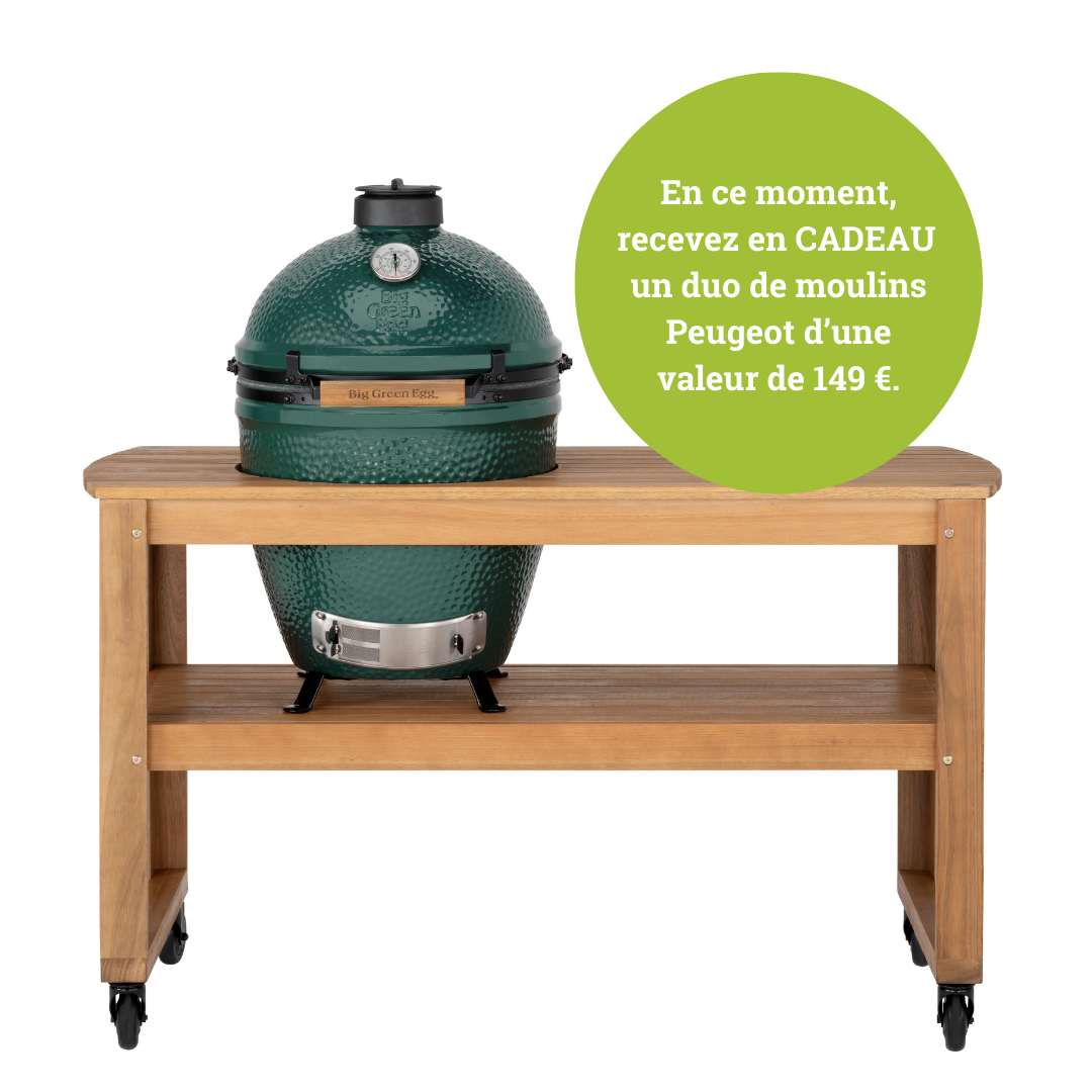 Pack Big Green Egg Large sur table eucalyptus