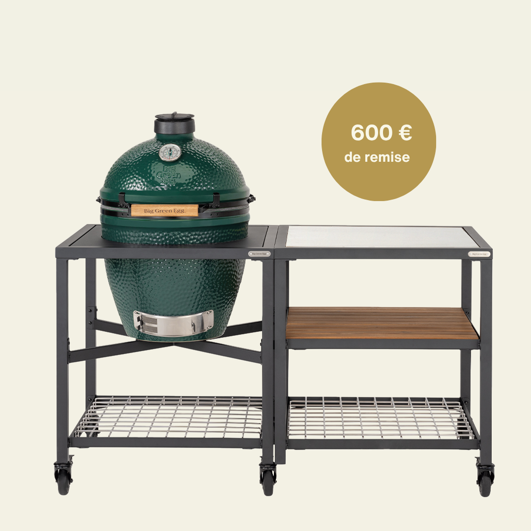 Big Green Egg  LARGE avec table modulaire DELUXE