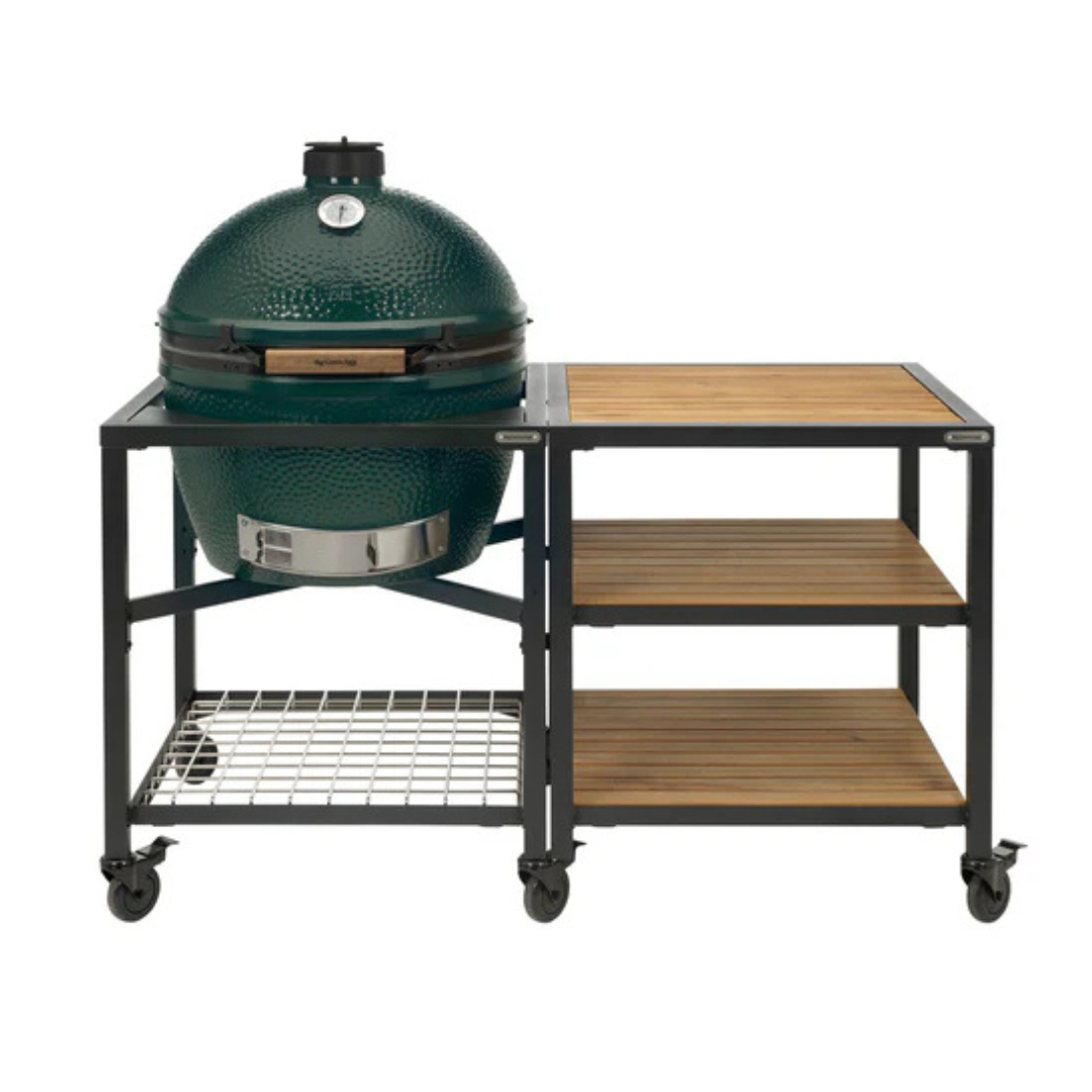 Pack Big Green Egg XL sur table modulaire et son meuble d'extension