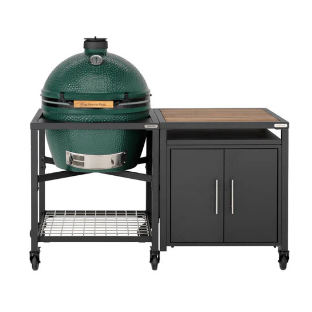 Pack Big Green Egg XL sur table modulaire et son meuble placard