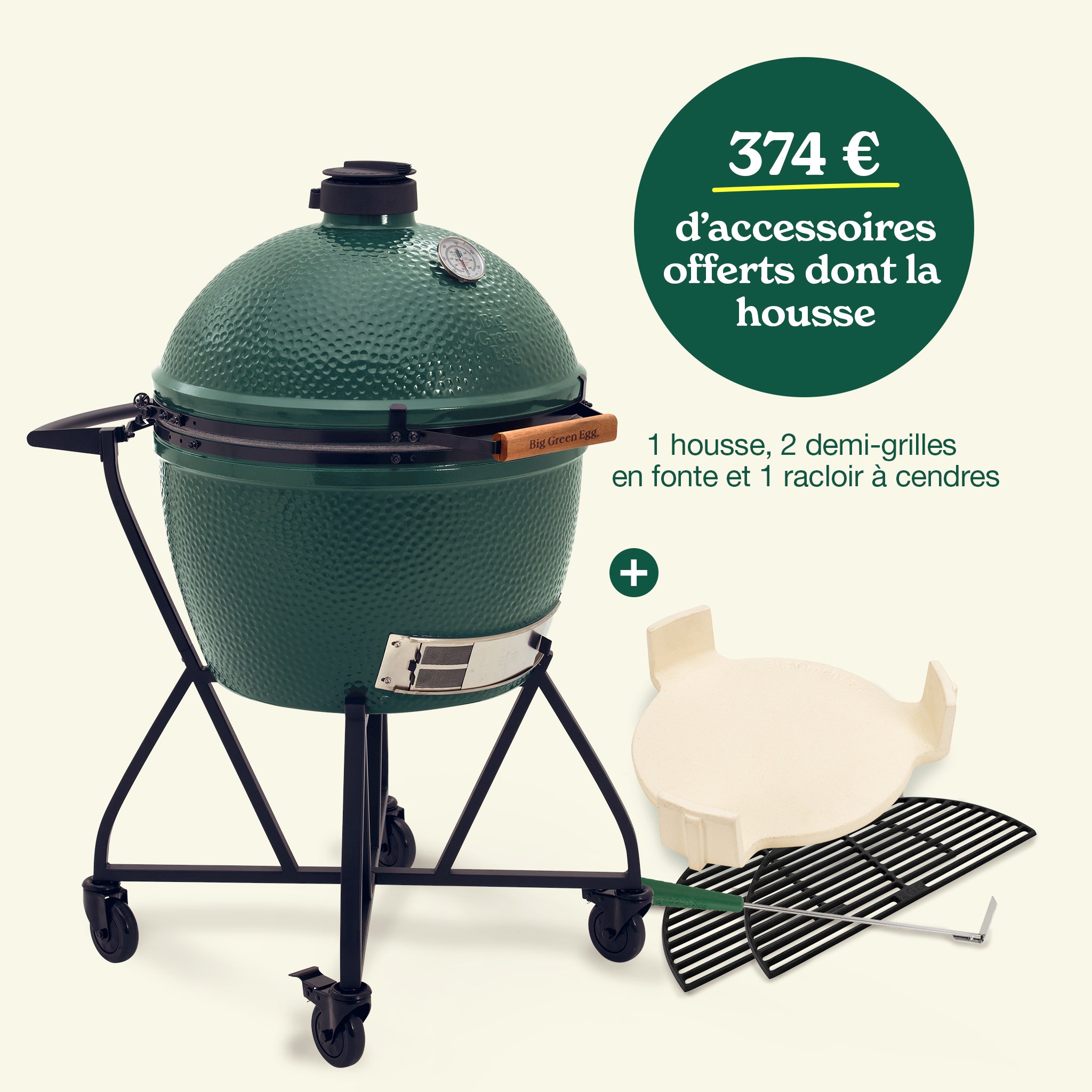 PROMO - Big Green Egg XL sur chariot
