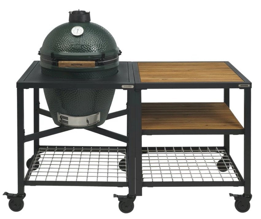 Pack Big Green Egg MEDIUM avec table modulaire et meuble d'extension