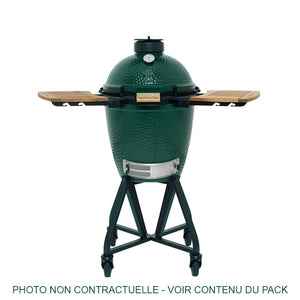 Pack Big Green Egg MEDIUM avec chariot + tablettes latérales